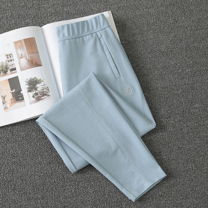 

Повседневные спортивные брюки женские летние тонкие женские коричневые брюки больших размеров брюки гаремы 2024 новое поступление повседневные брюки с высокой талией Light Blue M