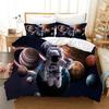 Astronaut Duvet Cover Set Galaxy Outer Space Bedding Set 3D Boys Cosmonaut Spaceman Comforter Cover Universe Planet Quilt Cover