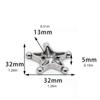 2Pcs Clamps Rings Clips Star Shape Body Jewelry for Women Men