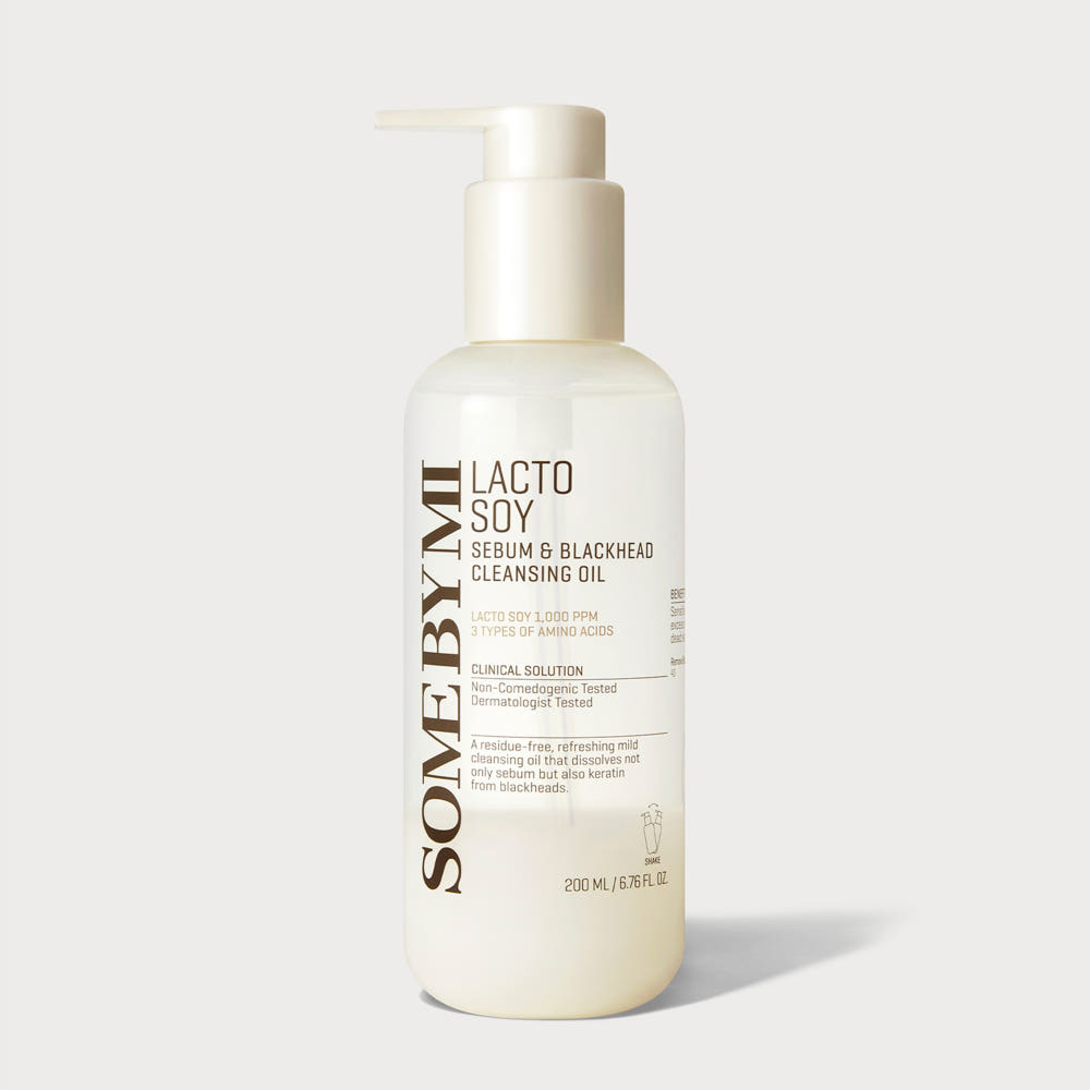 SOME BY MI Lacto Soy Sebum & Blackhead Cleansing Oil 200ml - Deep Pore Cleansing & Makeup Remover