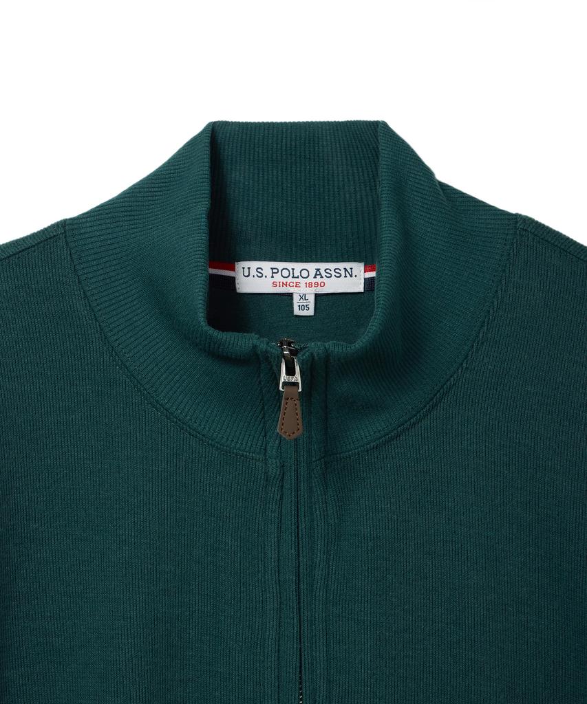 USPOLOASSN French Rib Half Neck_Teal Green