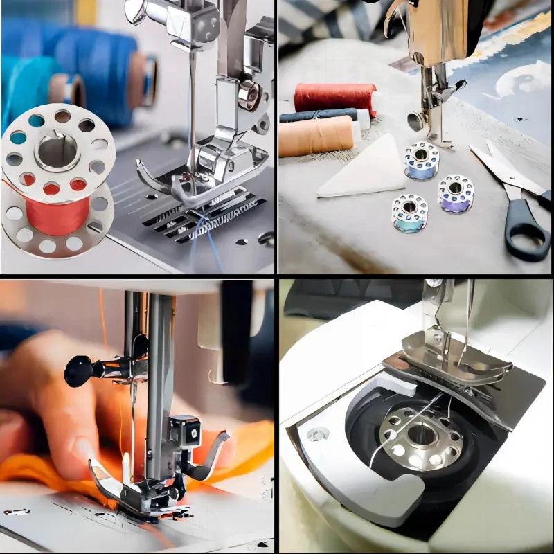 Sewing Machine Metal Bobbins Case Stainless Steel Reverse Bobbin Box for Singer Brother Janome Household Sewing Accessories