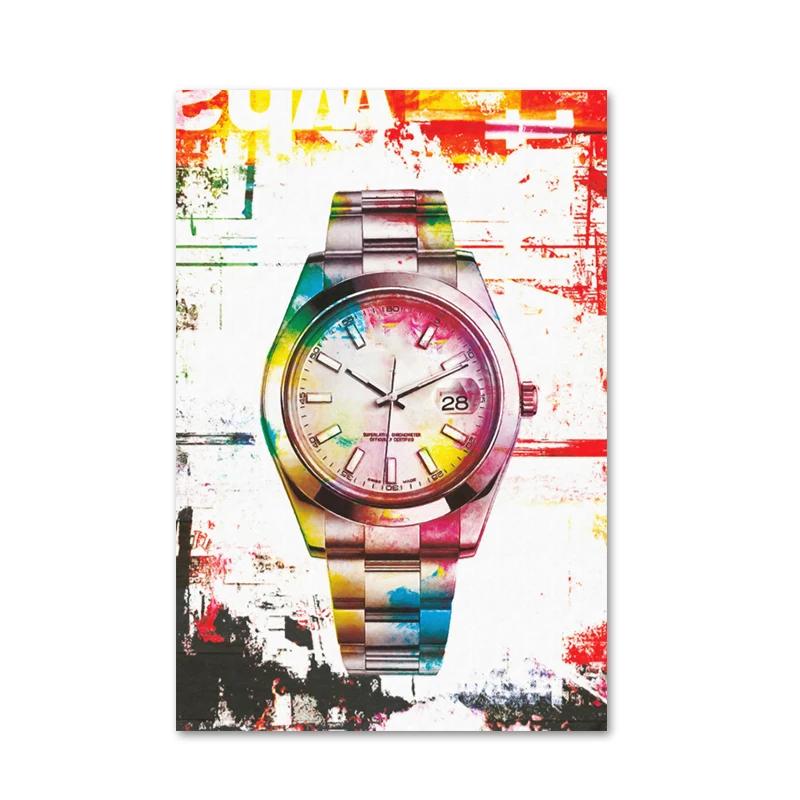Fashion Watch Canvas Paintings Poster and Printing Modern Graffiti Art Wall Pictures for Living Room Home Decoration Cuadros