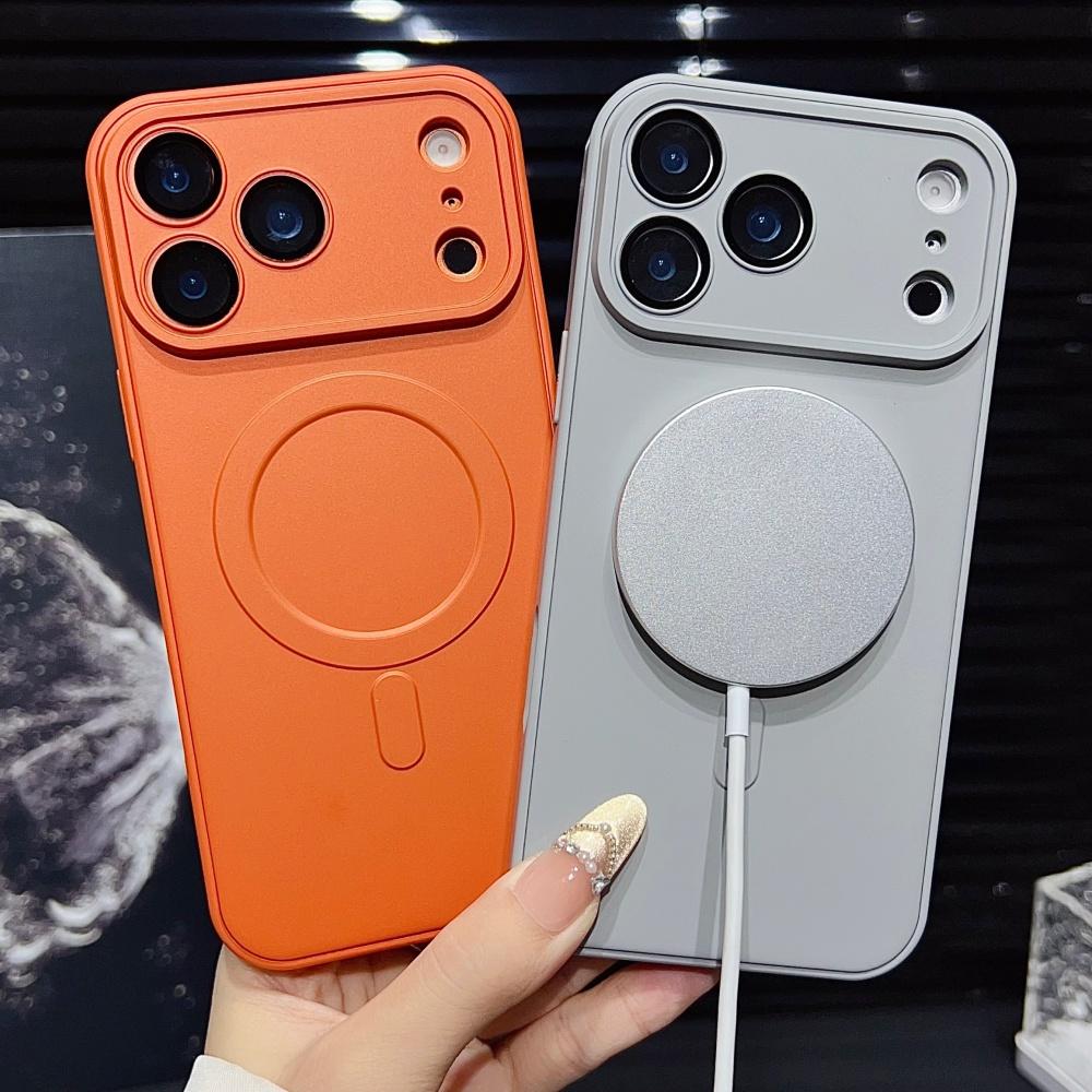 Full Camera Lens Protection Matte Soft Case For iPhone 17 16 15 14 Plus 13 12 11 Pro Max For Magsafe Magnetic Shockproof Cover