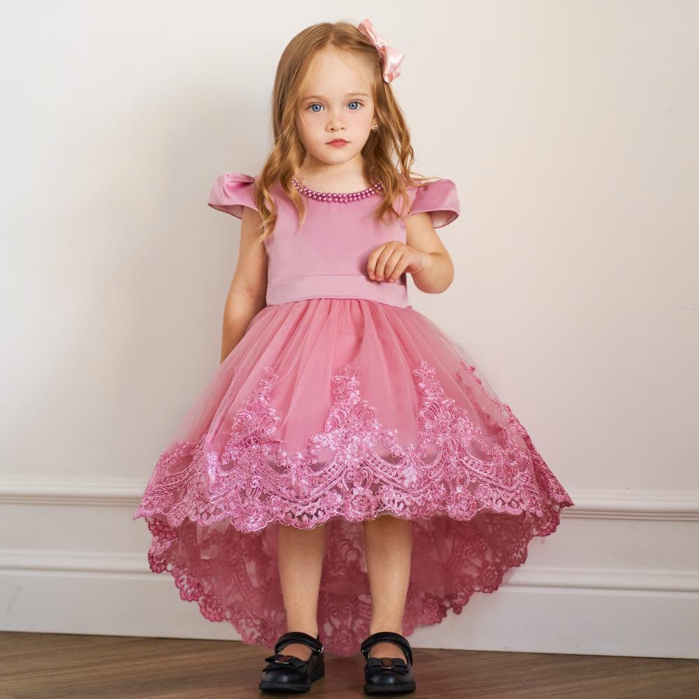 

Пышное платье принцессы с цветами для годовалой девочки 70 cm