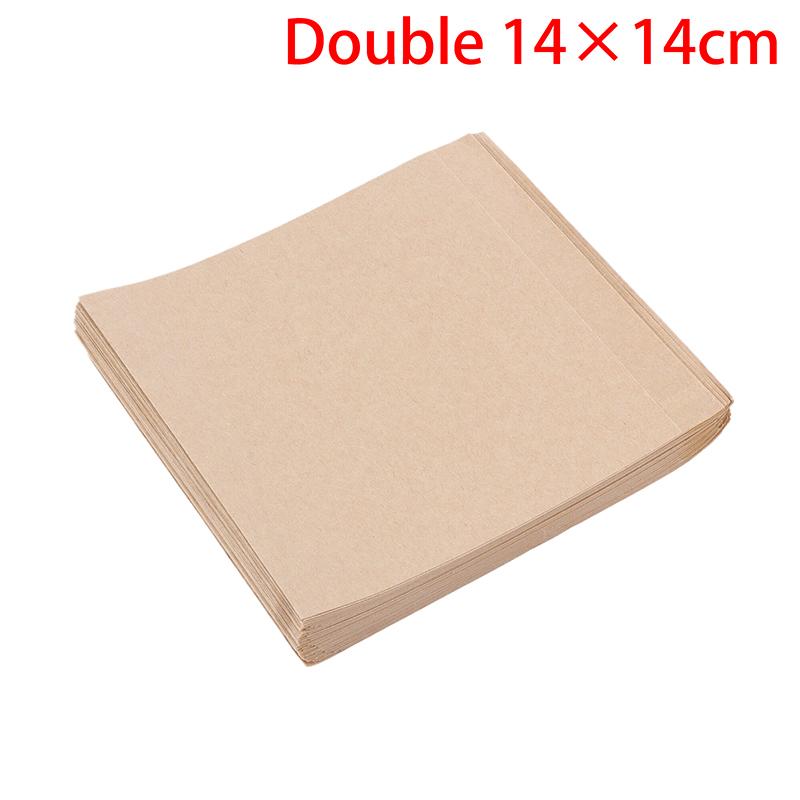 100Pcs Single/Double Opening Grease Resistant Paper Treat Bags Flat Greaseproof Brown For Cookie Snack Sandwich Popcorn