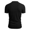 Men's Casual V Neck Button Up Short Sleeve Shirt Lightweight Soft Fabric Comfortable Fit Top for Daily Wear