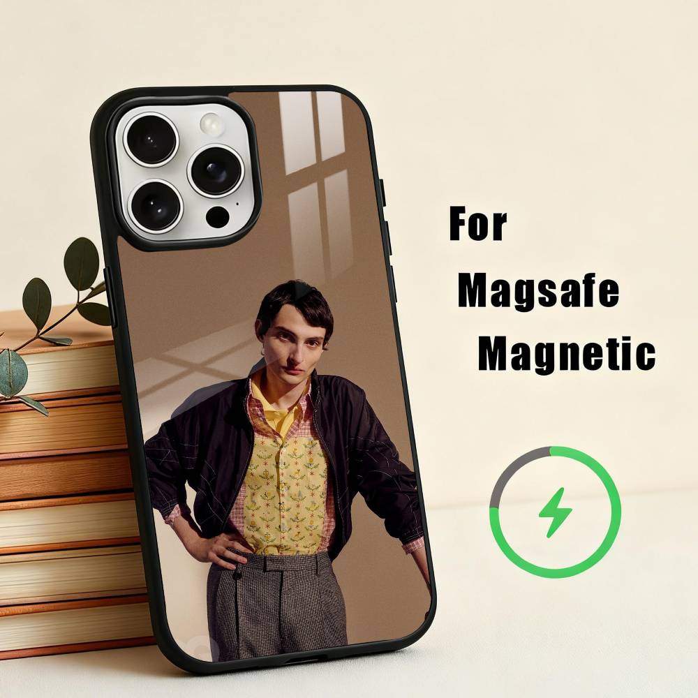 F-Finn W-Wolfhard Actor Funda para Teléfono Para iPhone17,16,15,14,13,12,11 Plus,Pro Max Magnética Para Magsafe Carga Inalámbrica