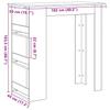 Bar Table with Shelf Black Oak Effect 102 X 50 X 103.5 Cm