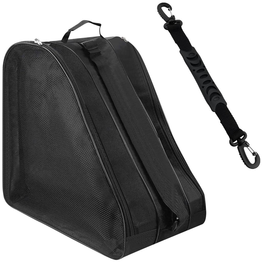 Koundeneko Roller Skate Handbag or Shoulder Breathable Mesh Roller Skate Ski Perfect for Skating Indoor Practice and Outdoor with Ski Strap Bag,