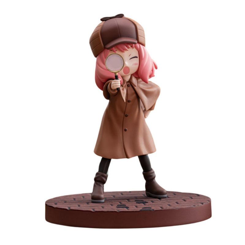 cute Anime SPY Family Anya Figure Detective Game Animated Version Detective Dress Up Model Toy Gift Collection Action Figure