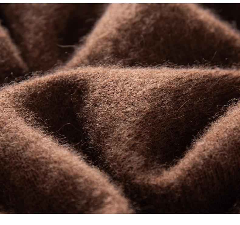 Stylish Women's Faux Two-Piece Cashmere Knit Sweater - Loose, Slimming, Versatile Pullover