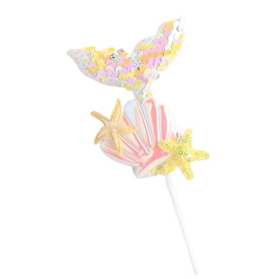 Cupcake Topper Exquisite Beautiful Lightweight Cake Topper Mermaid Tail Cupcake Topper Birthday Party Dessert Insert Cupcake Topper