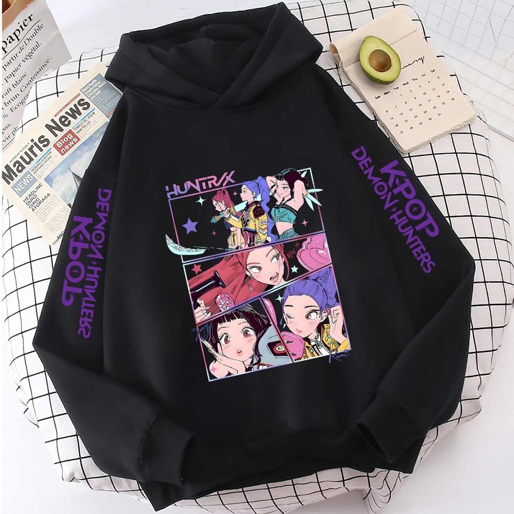 Y2K KPop Devil Hunter Hoodie for Teenage Girls Rumi KPop Devil Hunter Hoodie for Autumn Casual Long Sleeve Children's Clothing