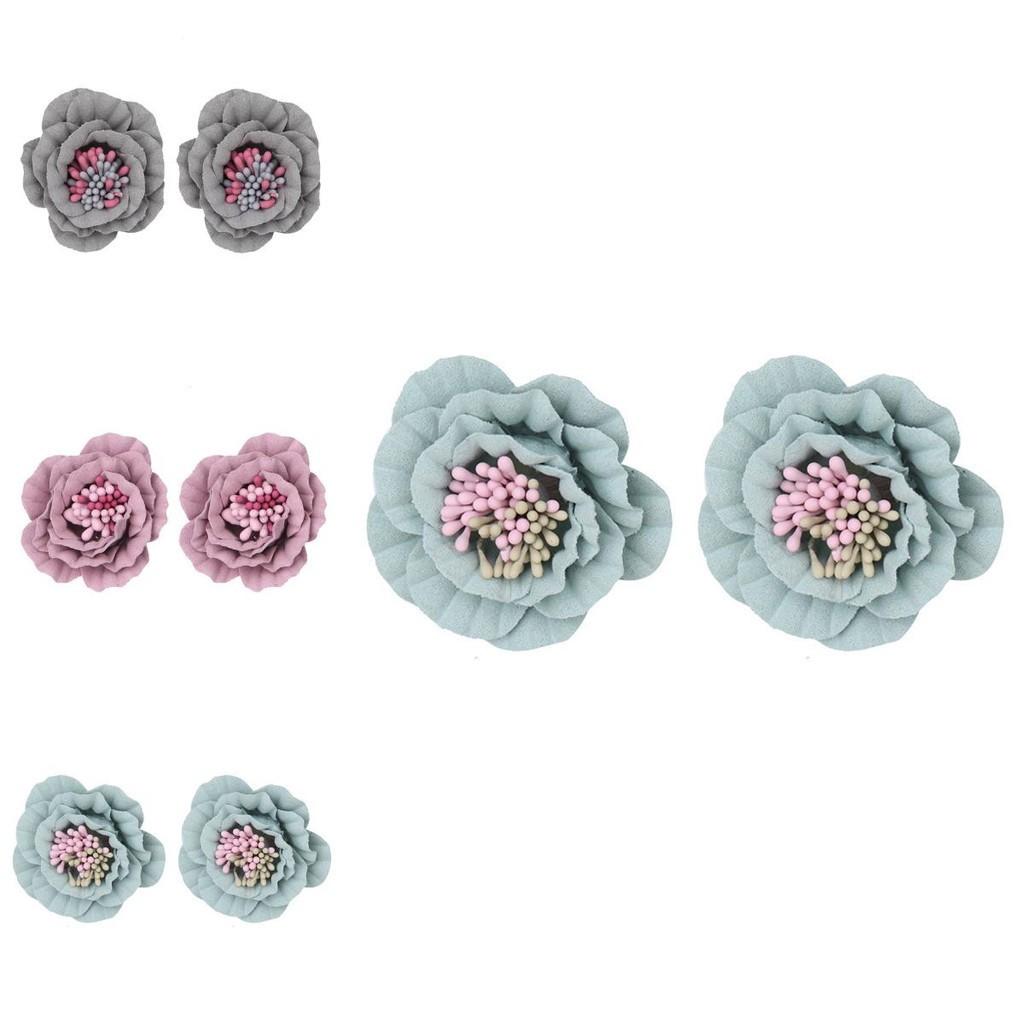 Earrings Modern Floral For Women Chic Street Fashion Simple Design Elegant