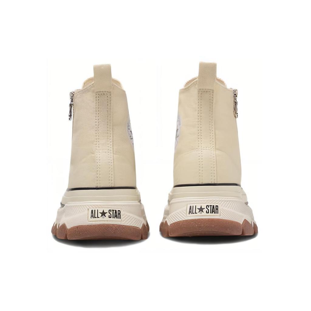 Converse All Star Trekwave Z Hi Versatile Comfortable Simple Durable Breathable High-Top Canvas Shoes Unisex Sneakers Beige 31310811