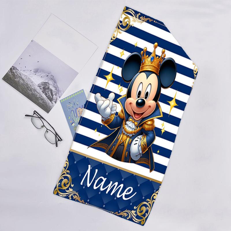 1pc Mickey10 Beach Towel with Custom Name, Beach/Swimming/Bath/Picnic/Camping Towel, Suitable for Seaside Beaches