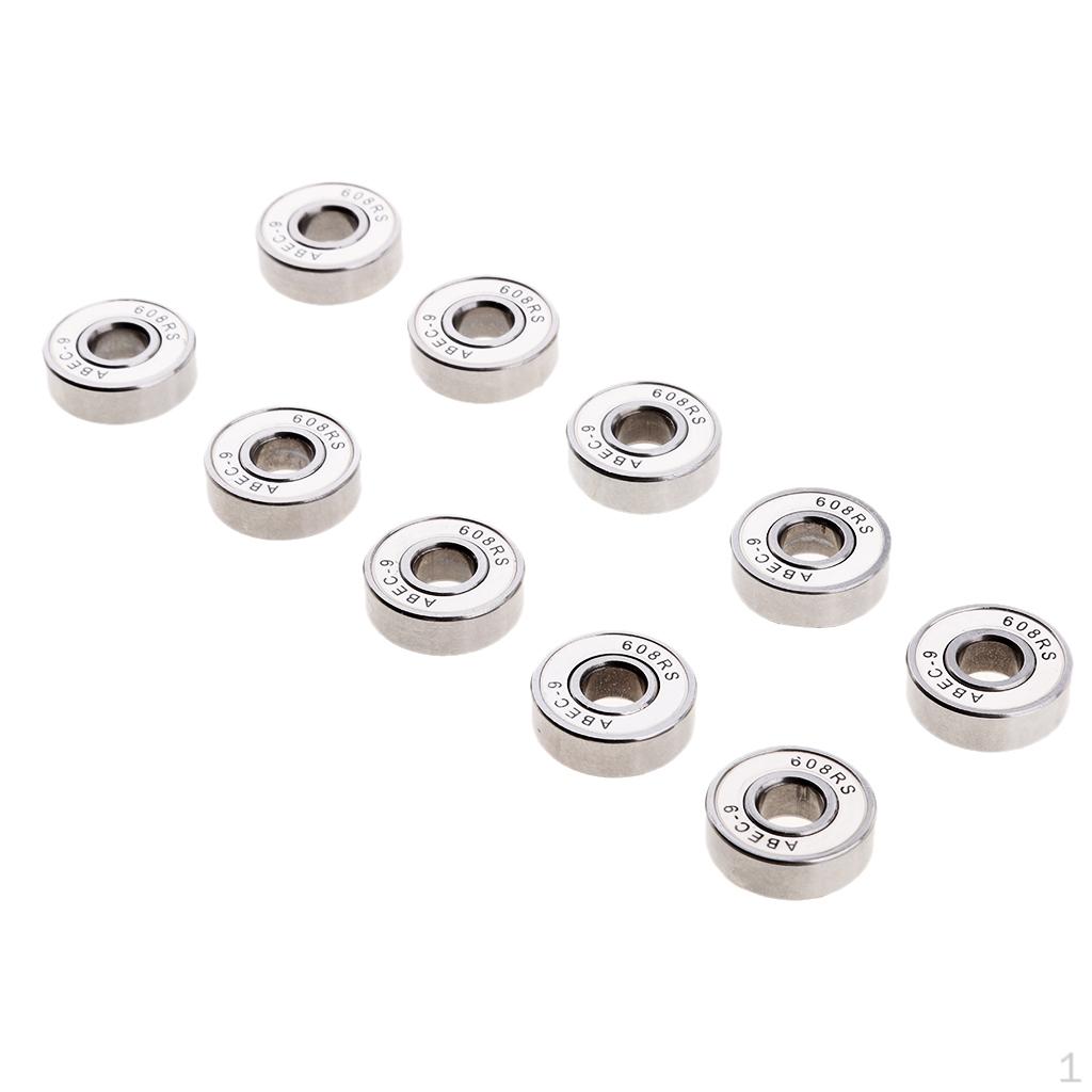 ABEC9 608RS Roller Skate Wheel Bearings Skatebaord Longboard Pack of 10