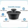 Silicone Bathtub Drain Stopper 2Pcs Easy to Install Leak Proof Sealing Plug for Dorm Bathroom Kitchen Sink