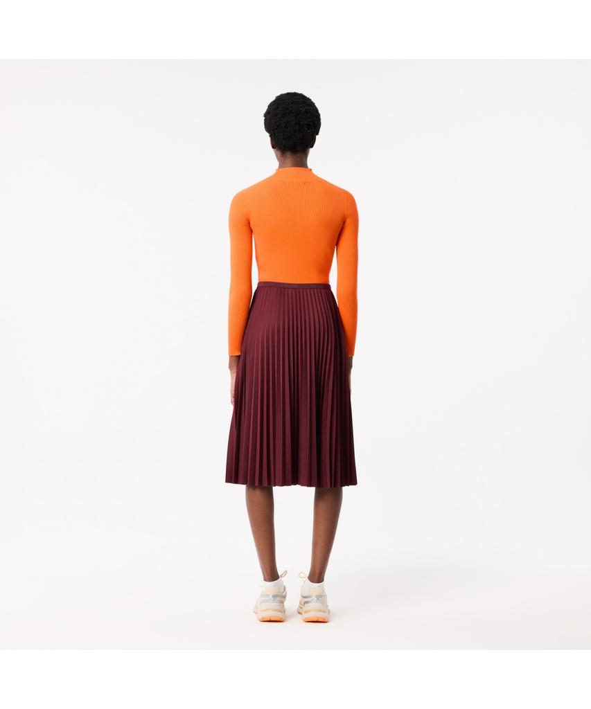 Lacoste Women'S Pique-Like Long Pleated Skirt Jf8050-54N Bzd