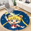 1pc Sailor Moon Office Round Area Rug, Indoor Mat Suitable For Office,Bedroom Living Room Home Decor, Room Deco a0926171