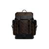 Hitch 31 Classic Presbyopic Drawstring Buckle Closure, Leather and PVC Backpack, Large Size, Men's Dark Brown