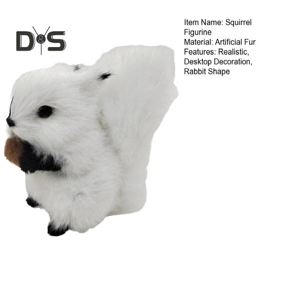 Figurină de veveriță de pluș, simulare realistă, model de veveriță, realistă, blană artificială, animale în miniatură, pentru birou, pentru birou, ornament de decorare