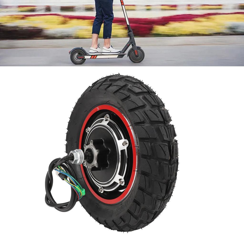 Electric Hub Motor High Speed 187.4lb Load Capacity 250 To 1000RPM 10 Inch Hub Motor 48V 800W Anti Slip for Electric Scooter