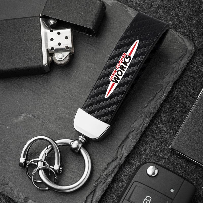 Portachiavi per Auto in Pelle di Vitello Lega di Zinco Accessori Portachiavi Auto Per MINI Cooper R56 F56 R50 JCW Cabrio Aceman Countryman Clubman WORKS  rdxzk11