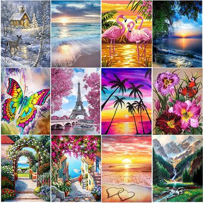 5D DIY Diamant Malerei Landschaft Tier Meer Diamant Stickerei Kreuzstich Kit voller Strass Mosaik Home Decor
