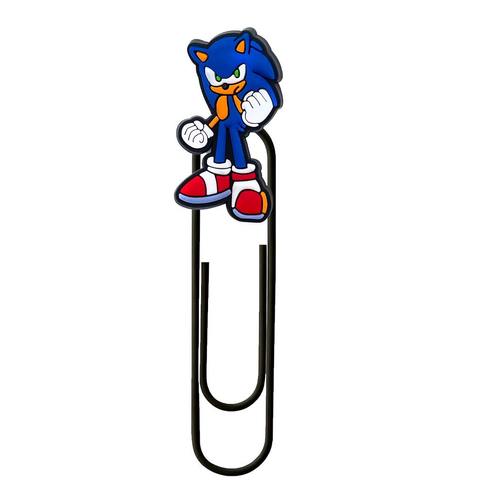 Sonic the Hedgehog Cute Metal Bookmark Paper Clip - Colorful DIY Stationery Ornament