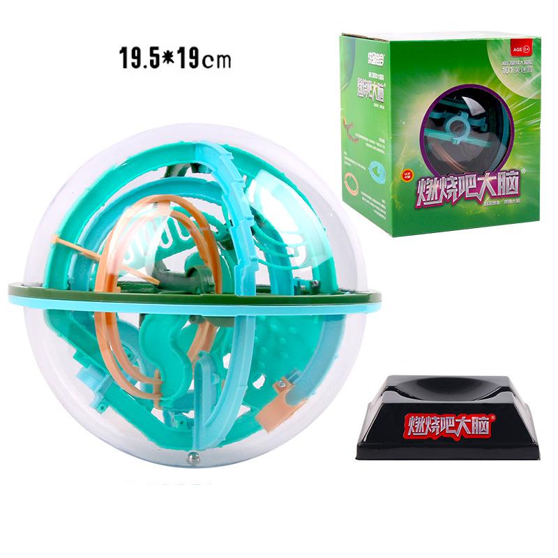 Magic Intellect Ball 3D Maze Toys Montessori Brain Burning Ball Rolling Puzzle Games Logic Thinking Balan Educational Toy Gift