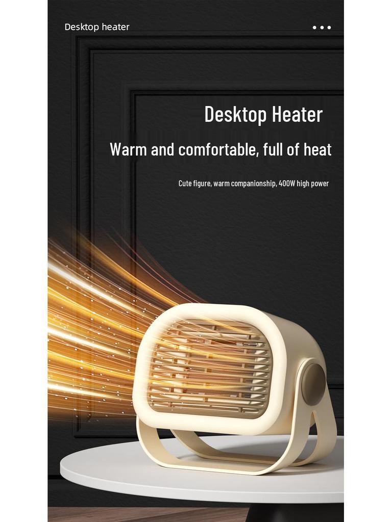 Kompakter energiesparender Schreibtischventilator & Elektroheizer
