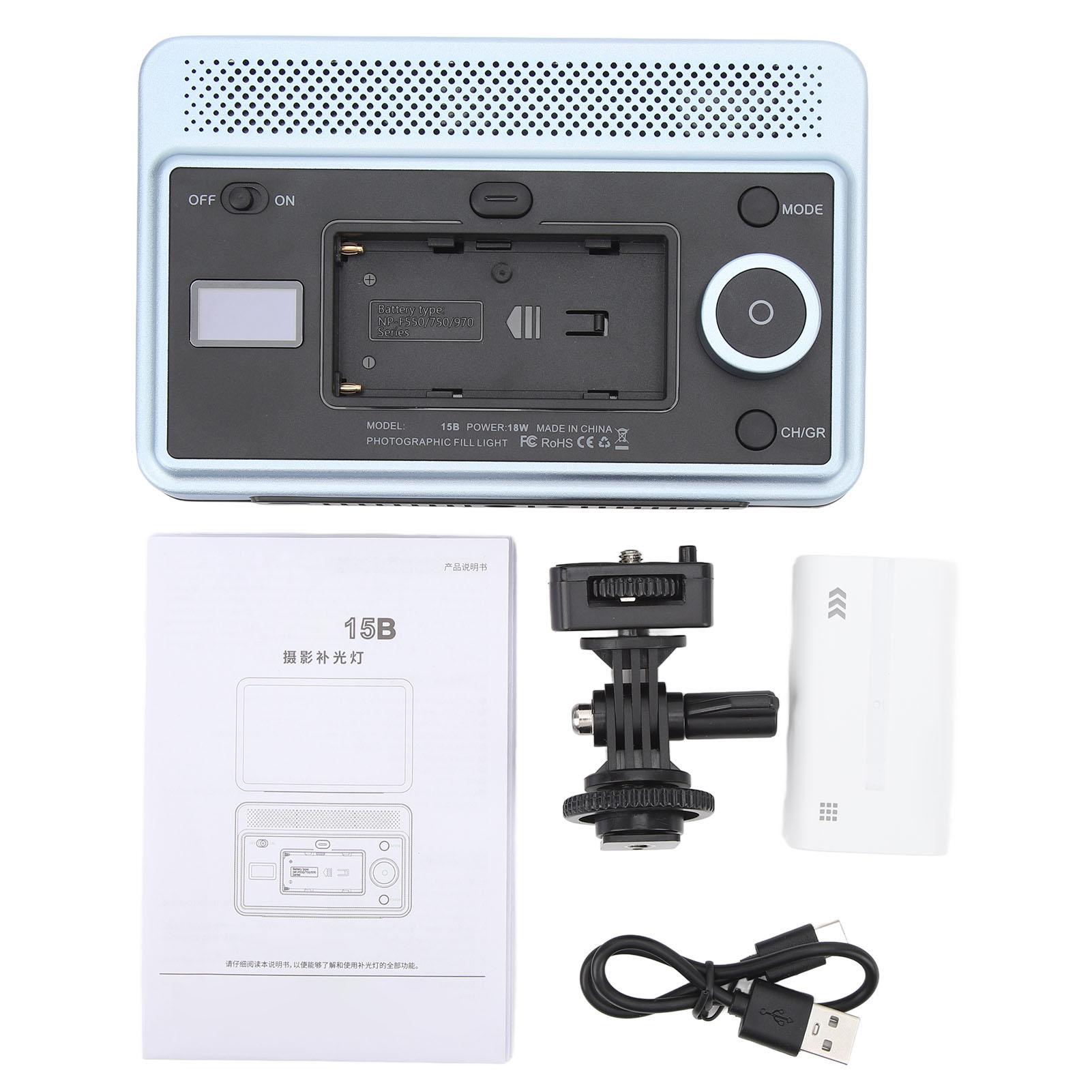 

Заполняющий светодиодный светильник 2200 мАч 18 Вт 2800K‑6800K Портативный светильник для фотосъемки, макияжа, селфи, видеоблога