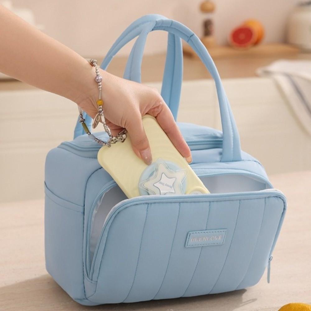 Insulated Design Insulated Lunch Bag Multip-Pocket Food Storage Handbag Picnic Bag  Daily Commute