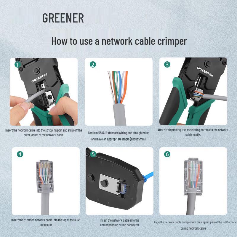 Greener Professional Network Cable Crimping Tool Set