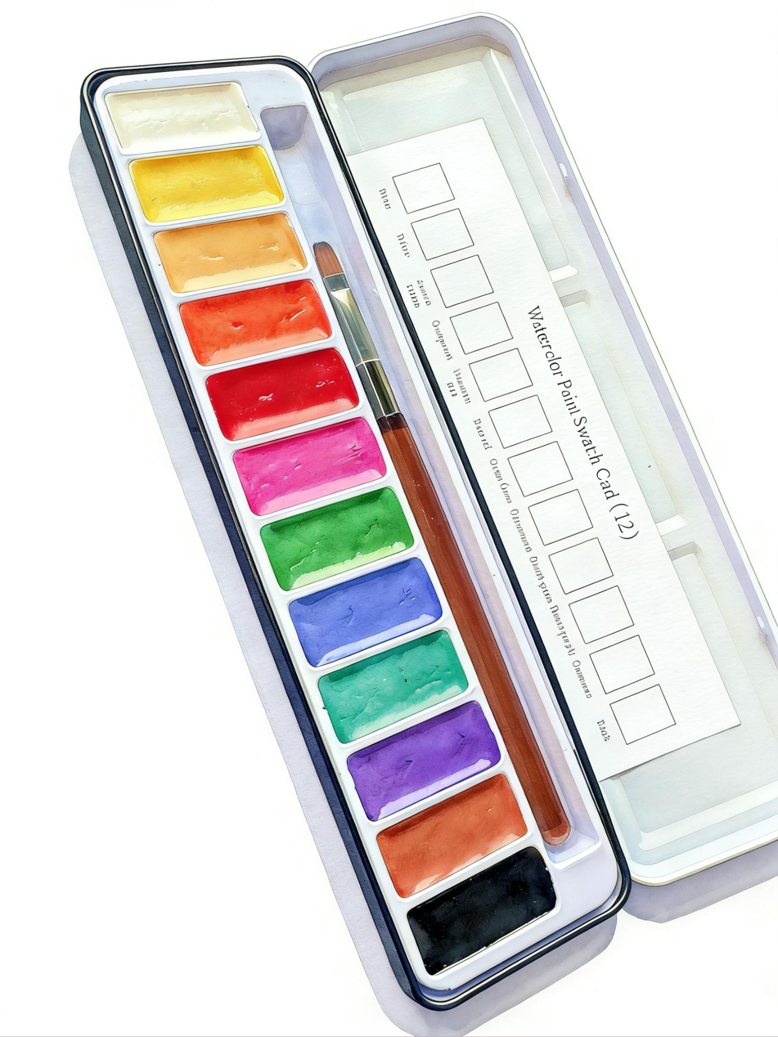 

Watercolor Paint Set, 36/24/12 Vivid Colors in Pocket Box with Watercolor Brush, Perfect for Students, Beginners and More