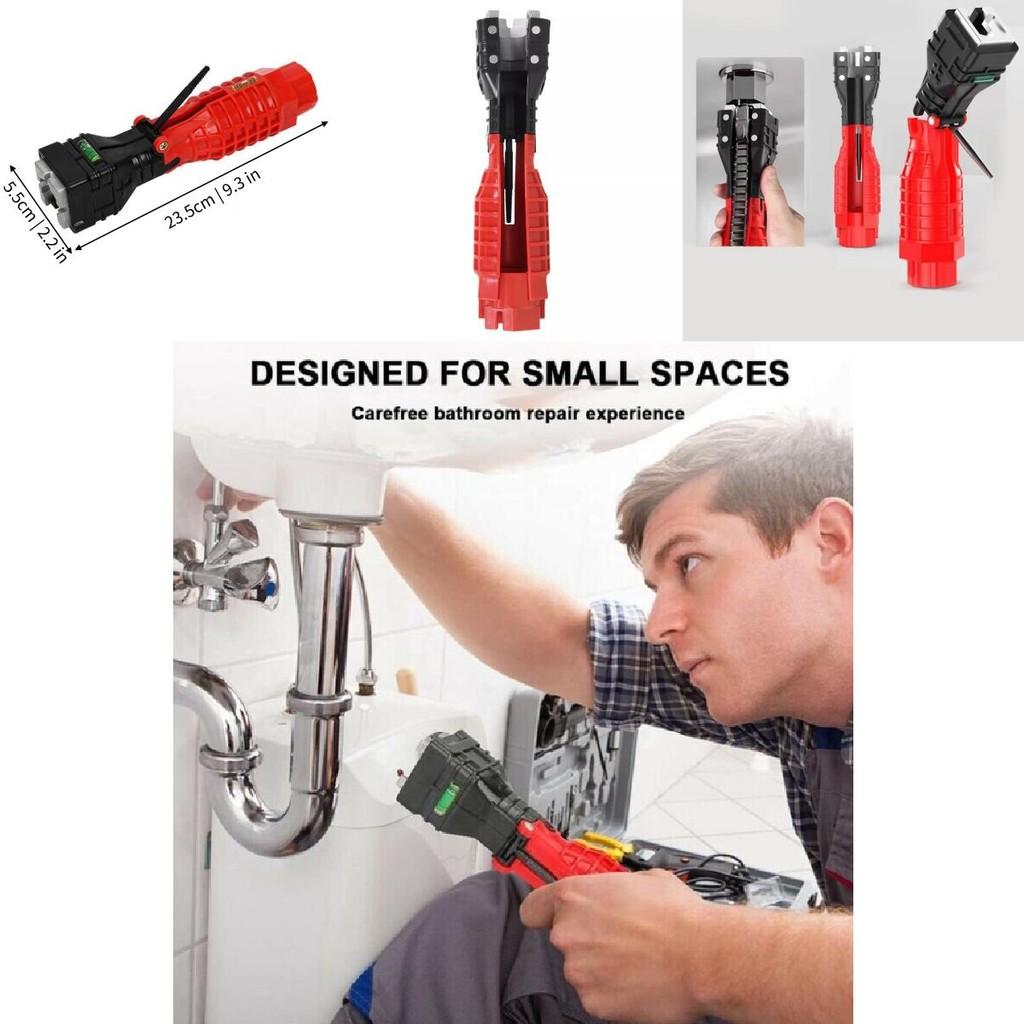 Multifunktionales 18-in-1 Spülbecken-Schlüsselwerkzeug für Wasserhahn, Heizung und Badezimmerinstallation