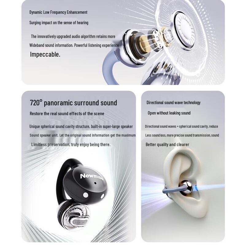 Newman TWS-X3 Pro Open-Ear Clip Bluetooth Headphones