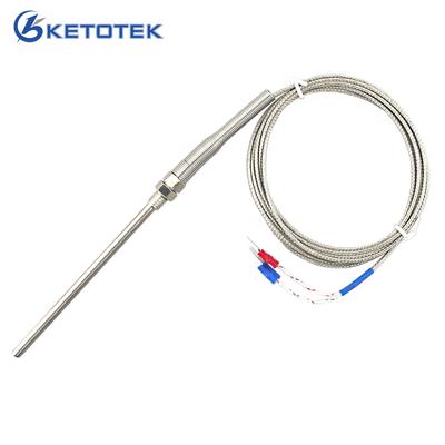 Paslanmaz Çelik Yüksek Sıcaklık 0 ~ 400 C Termokupl K Tipi 100mm Prob Sensörleri 1.8m kablo