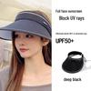 Women's UV Protection Summer Sun Hat, Open-Top with Large Brim, Foldable and Sunshade Design with Face Shield