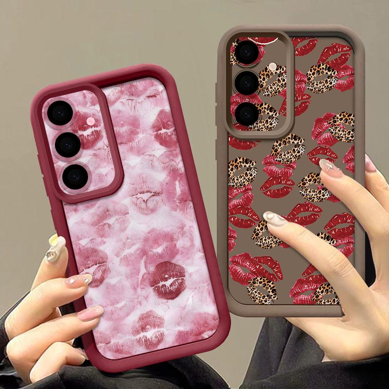 Custodia Stampata Fashion Lips Heels Per Samsung S26 S25 Ultra S24 S23 Plus S22 S21 FE A54 A25 A35 A55 A16 A26 A36 A56 A17 A27 A37 A57 5G Cover Antiurto