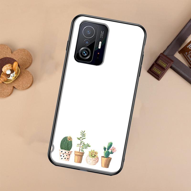 Cute Cactus Potted Plant Case For Xiaomi POCO X7 Pro X3 X5 X6 F3 F5 F6 M6 Pro 11T 12T 13T 14T Pro 13 14 Ultra Cover