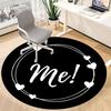 1PC Me Heart Office Round Area Rug,  Mat Suitable ForOffice, Under Office Chairs Bedroom Living Room Home Decor, Room Deco