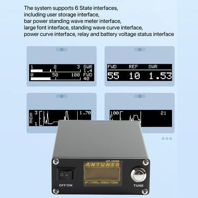  Omnipotent 1.8MHz-30MHz 100W   Tuner Built-in Standing Wavemeter Power Meter For HF Radio USDX G1M FT-818 817 IC-705