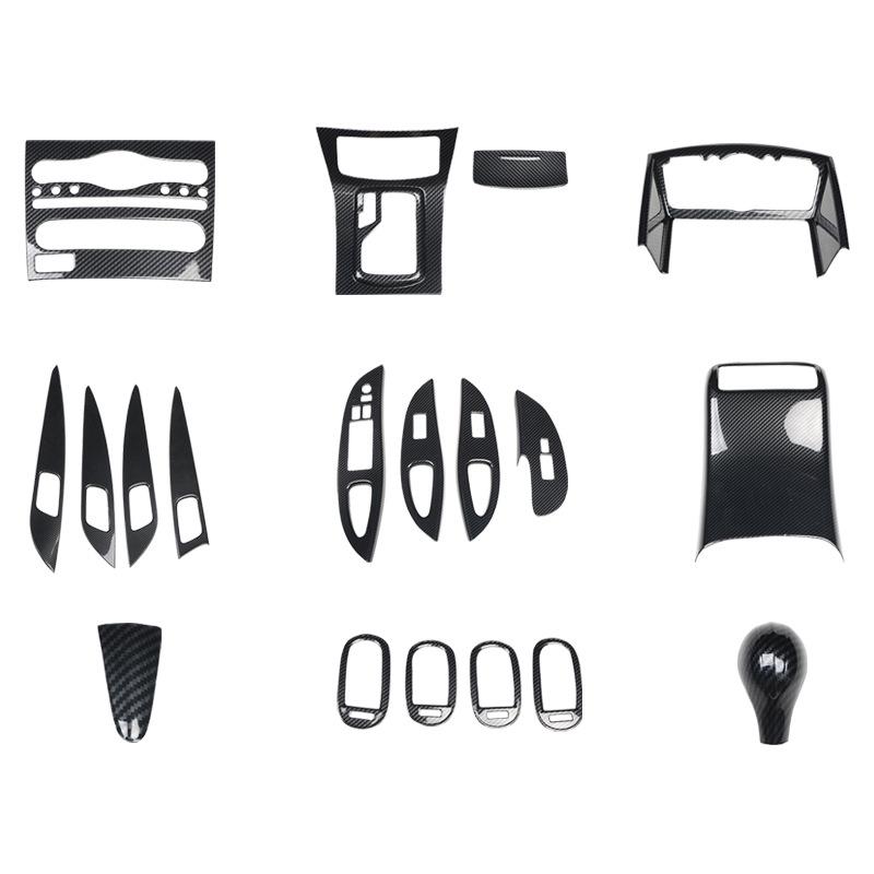 QX50 Carbon Fiber Interior Trim: Gear Shift Knob, Navigation, Car Door, Peach Wood. Suitable for 2015 Models.