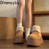 Winter Chunky Platform Thick Bottom Women Snow Boots Fashion Keep Warm Cotton Short Booties Shoes  Mujer