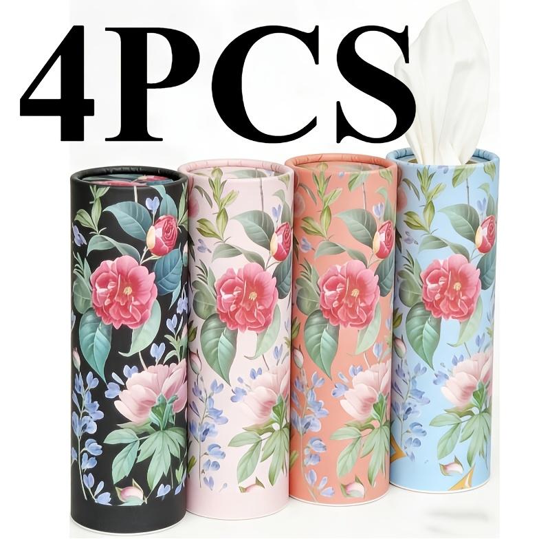 

4Rolls Cylindrical Tissue Tube, Containing Tissues and Car Tissue Tubes, Suitable for Cars, Parties, and Household Use