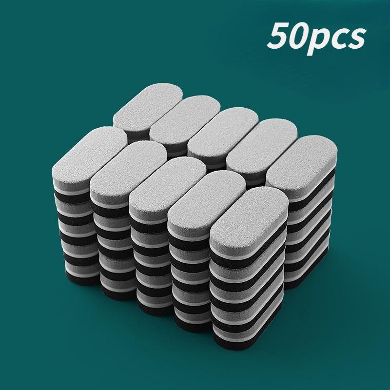 50PCS Nail File Polishing Sponge Mini Small Oval Double Sided Polishing Repair Type Bean Curd Block Manicure Tool Manicure Set