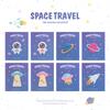 Self-Adhesive Universe Cute Embroidery Sticker Hand Account Mobile Phone Case Diy Clothes Planet Flying Saucer Astronaut Cloth Sticker Patch Sticker
